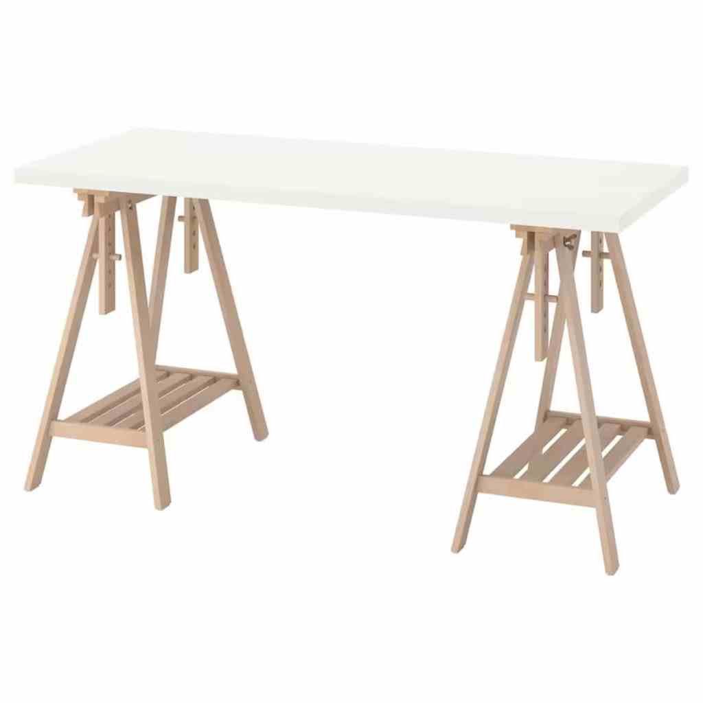 Simple and adjustable IKEA desk setup, emphasizing functionality and adaptability for different miniature painting projects
