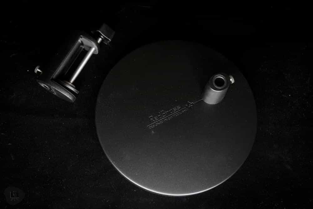 The base and clamp of the Redgrass Solo R9 Task Lamp, highlighting its sturdy construction and modular design.