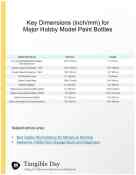 Paint bottle dimension chart